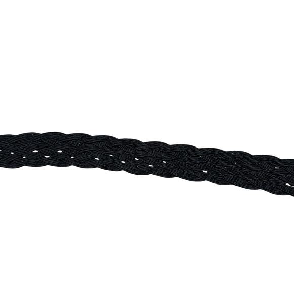 Chico's Minerva Ring High Hip Belt NWT Sz S Black Gray Stretch Refined Woven - Picture 3 of 5